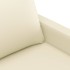 Sofá de 2 plazas de cuero sintético color crema 120