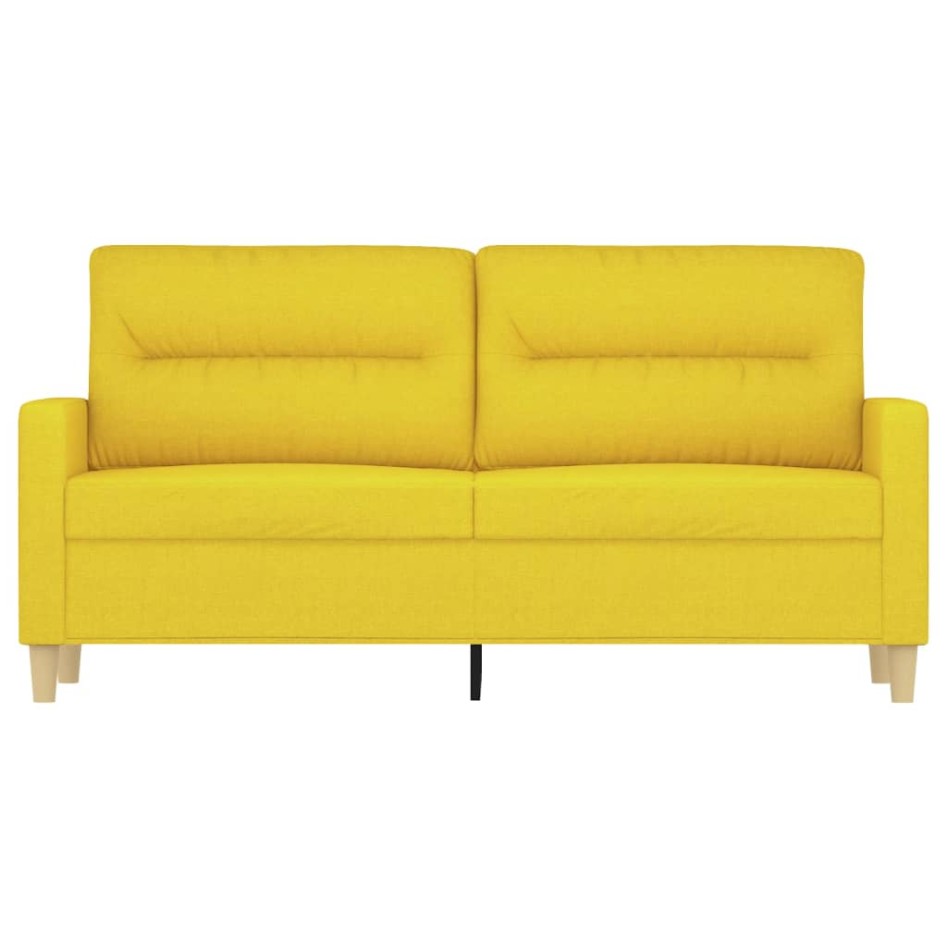 Sofá de 2 plazas de tela amarillo claro 140