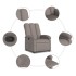 Sillón reclinable de tela gris