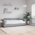 Sofá cama con colchón tela gris claro 80x200