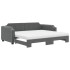 Sofá cama nido con colchón tela gris oscuro 90x200