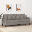 Sofá de 3 plazas de tela gris taupe 180 cm