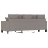 Sofá de 3 plazas de tela gris taupe 180