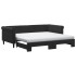 Sofá cama nido con colchón terciopelo negro 90x190