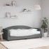 Sofá cama con colchón tela gris oscuro 90x190