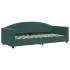 Sofá cama con colchón terciopelo verde oscuro 80x200