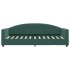 Sofá cama con colchón terciopelo verde oscuro 80x200