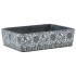Lavabo de encimera rectangular cerámica negro azul