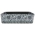 Lavabo de encimera rectangular cerámica negro azul