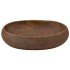 Lavabo sobre encimera ovalado cerámica marrón 59x40x15