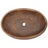 Lavabo sobre encimera ovalado cerámica marrón 59x40x15