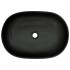 Lavabo sobre encimera ovalado cerámica negro y azul 59x40x14