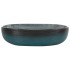 Lavabo sobre encimera ovalado cerámica turquesa 59x40x14