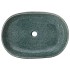 Lavabo sobre encimera ovalado cerámica turquesa 59x40x14