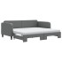 Sofá cama nido con colchón tela gris oscuro 90x200