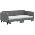 Sofá cama nido con colchón tela gris oscuro 90x200