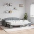 Sofá cama nido con colchón tela gris claro 90x200