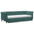 Sofá cama nido con cajones terciopelo verde oscuro 80x200
