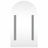 Mueble de baño con espejo arqueado y luz LED roble 42x13x70
