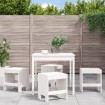 Juego de comedor de jardín 5 piezas madera maciza pino blanco