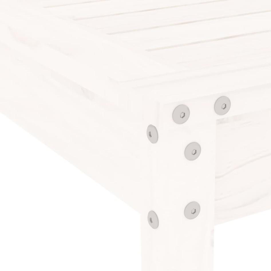 Juego de comedor de jardín 5 piezas madera maciza pino