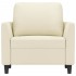 Sillón cuero sintético crema 60