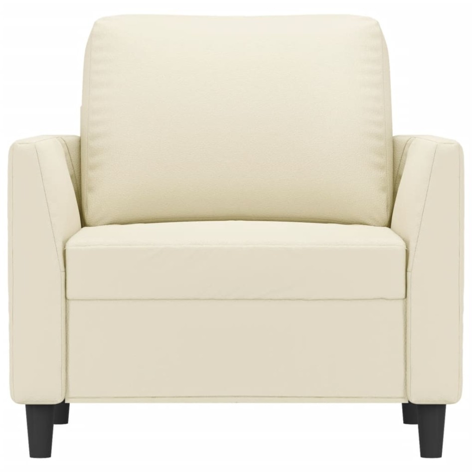 Sillón cuero sintético crema 60