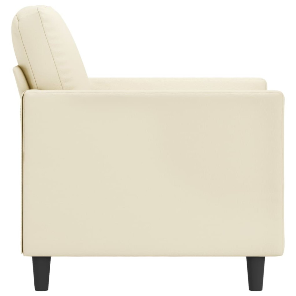 Sillón cuero sintético crema 60