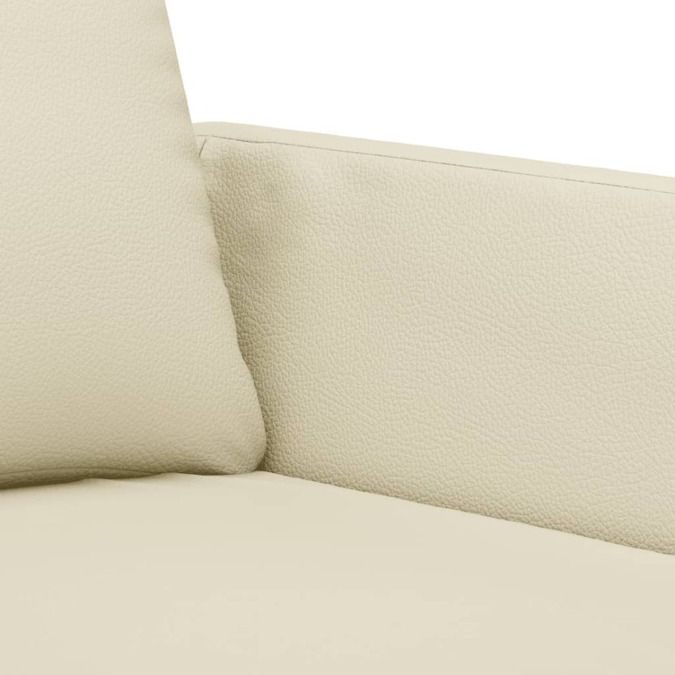 Sillón cuero sintético crema 60