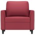 Sillón cuero sintético rojo tinto 60