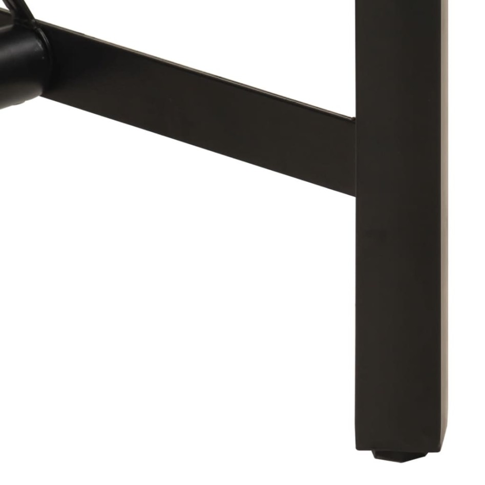 Mesa alta de hierro y madera maciza de acacia 180x70x107