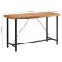 Mesa alta de hierro y madera maciza de acacia 180x70x107