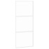 Puerta corredera vidrio templado y aluminio blanca 90x205