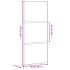 Puerta corredera vidrio templado y aluminio blanca 90x205
