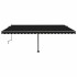 Toldo de pie retráctil manual gris antracita 500x300