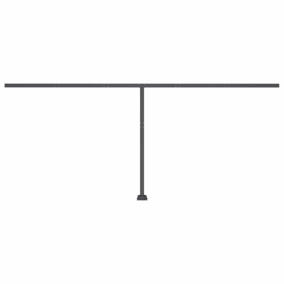 Toldo de pie retráctil manual gris antracita 500x300