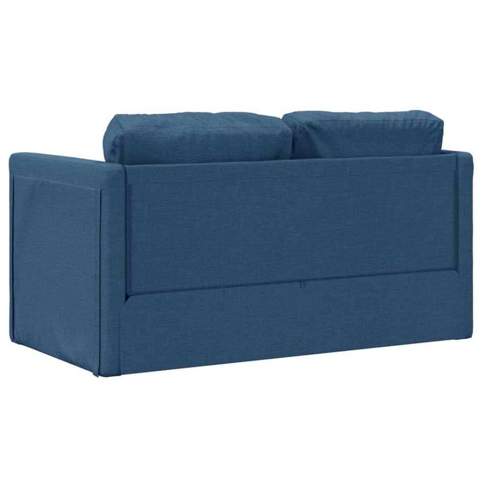 Sofá cama de suelo 2 en 1 tela azul 112x174x55
