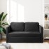 Sofá cama de suelo 2 en 1 terciopelo negro 122x204x55