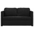 Sofá cama de suelo 2 en 1 terciopelo negro 122x204x55