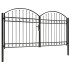 Cancela de valla doble puerta con arco 300x150 cm acero