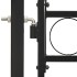 Cancela de valla doble puerta con arco 300x150 cm acero