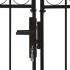Cancela de valla doble puerta con arco 300x150 cm acero