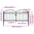 Cancela de valla doble puerta con arco 300x150 cm acero