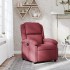 Sillón reclinable de tela rojo