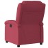 Sillón reclinable de tela rojo