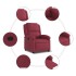 Sillón reclinable de tela rojo