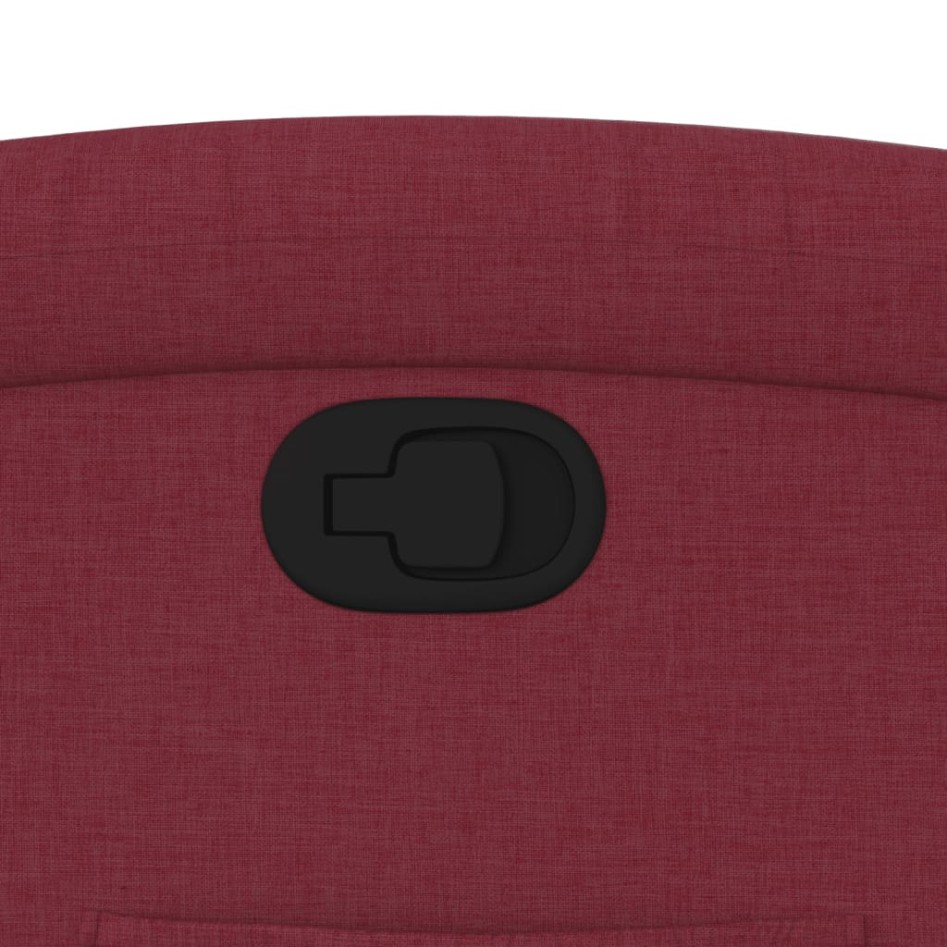 Sillón reclinable de tela rojo
