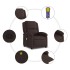 Sillón de masaje reclinable de tela marrón