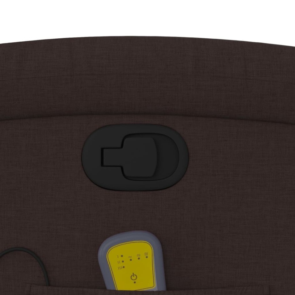 Sillón de masaje reclinable de tela marrón