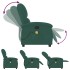 Sillón de masaje reclinable de terciopelo verde